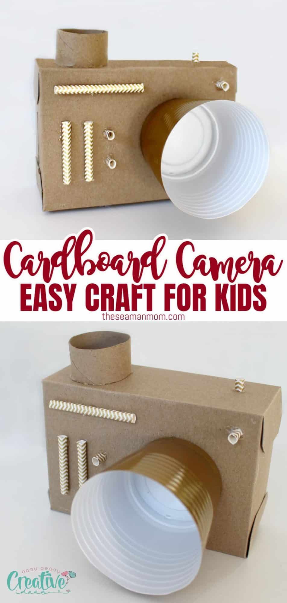Cardboard camera craft for kids
