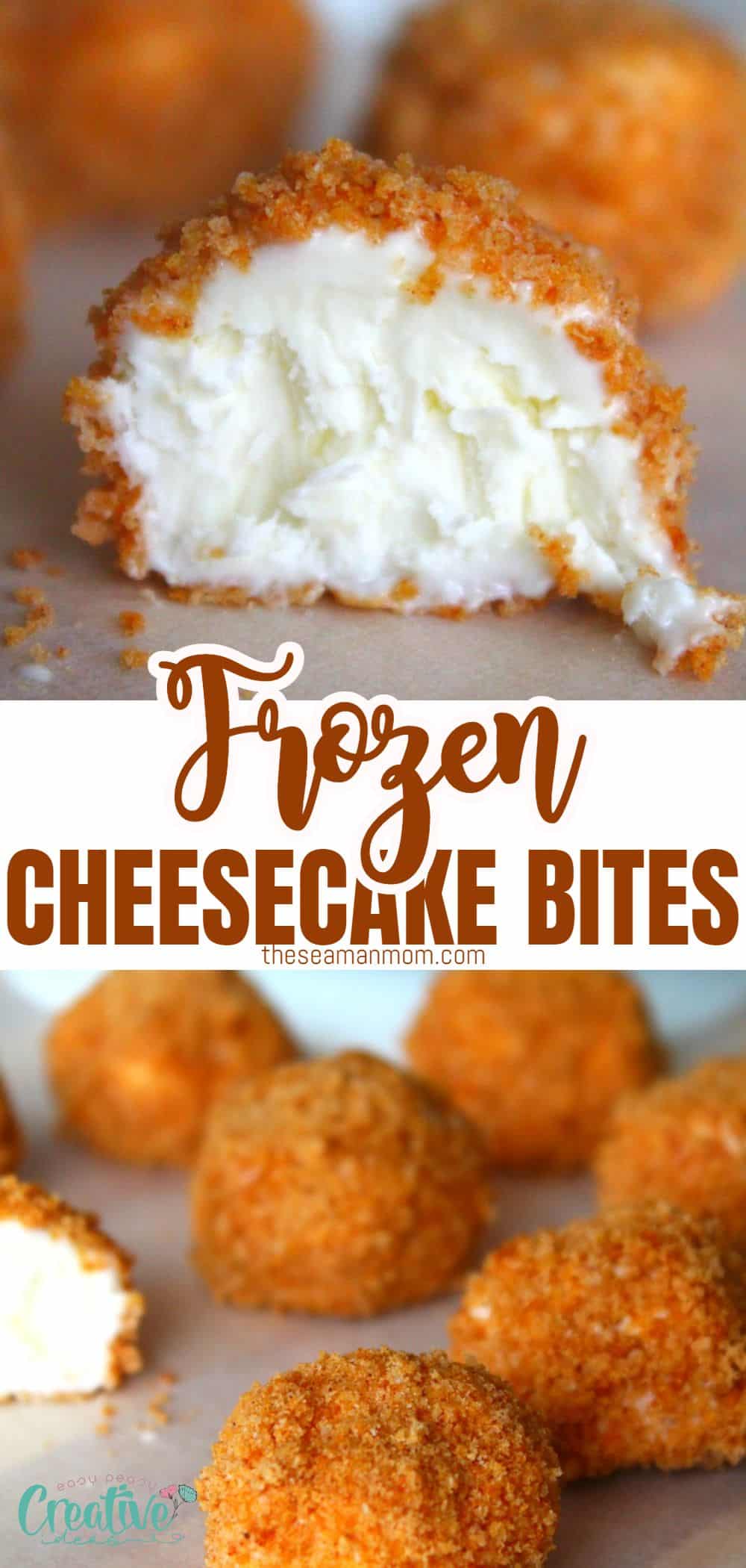 Searching for the perfect sweet treat to bring to your next get-together? Look no further than these luscious, creamy and icy frozen cheesecake bites coated in gingerbread crumbs - all without having to preheat your oven! via @petroneagu