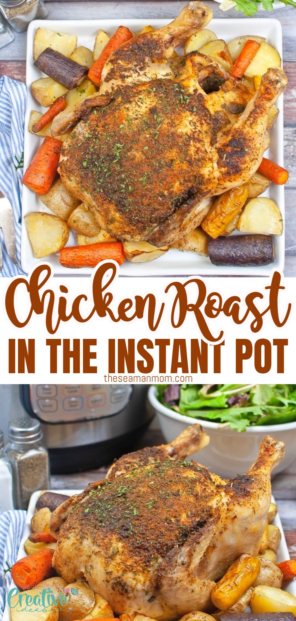 Whether you're looking to make a traditional roast chicken or get creative with your seasonings, Instant Pot Whole Chicken is sure to be a winner! Cooking a whole chicken in an Instant Pot is one of the easiest and most flavorful ways to prepare dinner. The pressure cooker seals in all the moisture and flavor, resulting in a tender and delicious whole chicken every time. Not only does it take less time than traditional roasting methods, but it also requires minimal effort and few ingredients – making it the perfect weeknight dinner.  via @petroneagu