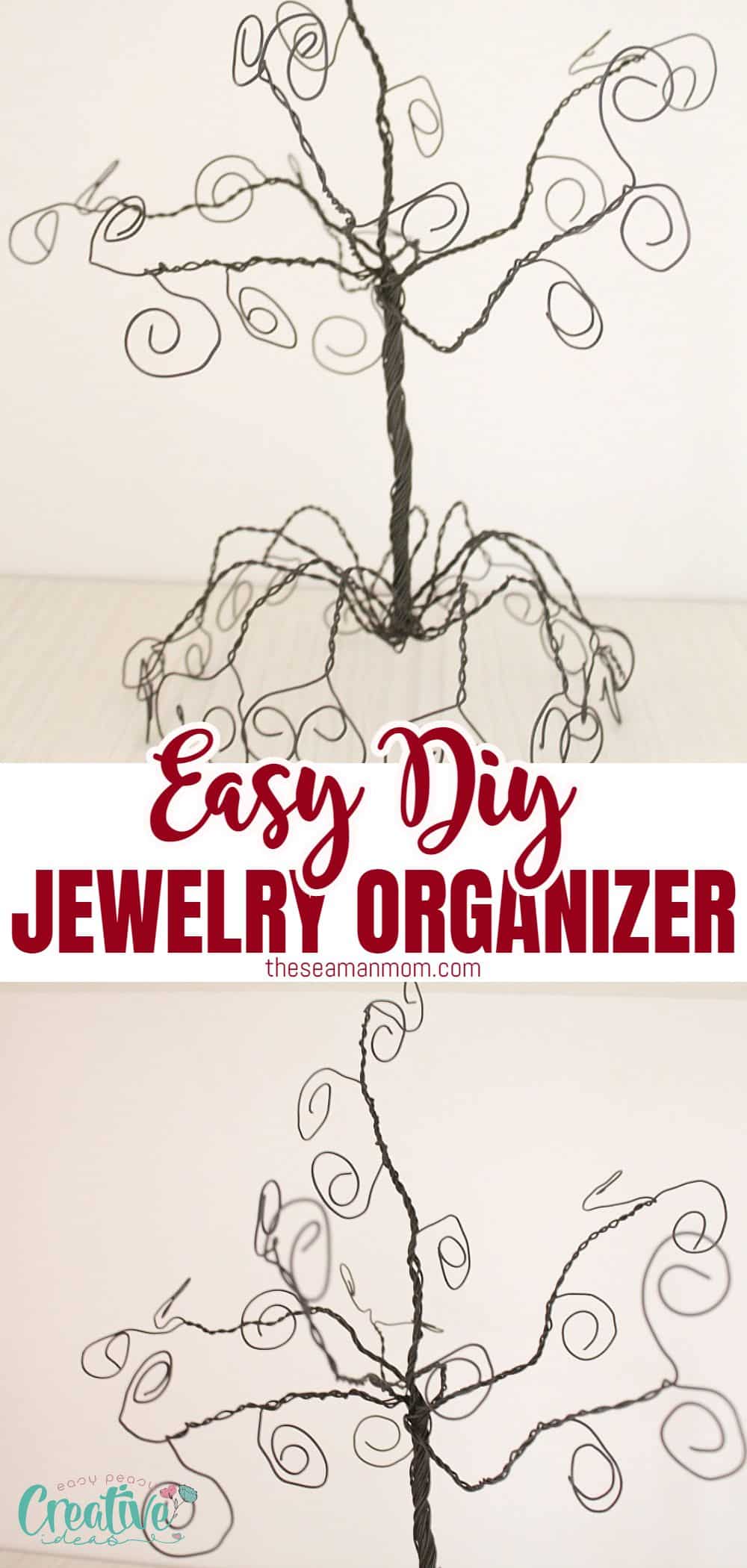 Stop wasting money on expensive jewelry holders and instead make your own! Crafting a stunning stand with my easy DIY Jewelry organizer is the perfect way to keep all of your accessories organized. Plus, it's more cost-effective than heading out to shop for something similar. via @petroneagu