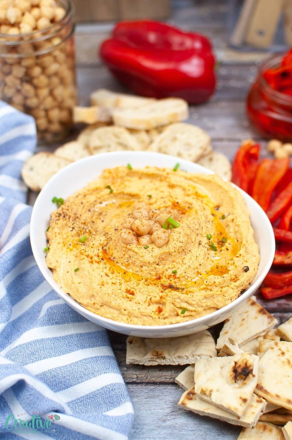 Roasted red pepper hummus