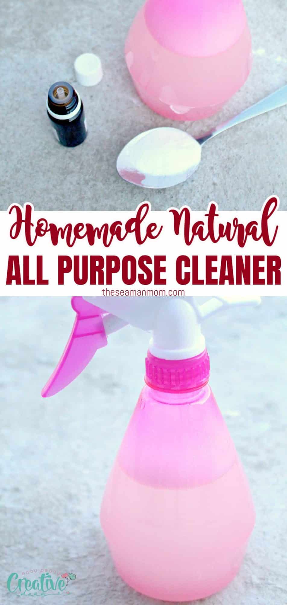 Natural DIY all purpose cleaner in a spray bottle