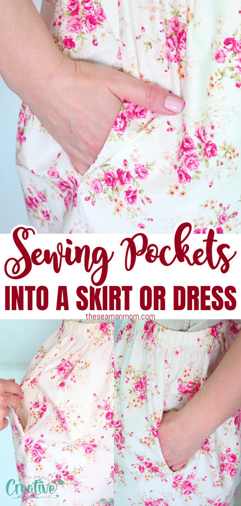 Adding pockets can be a great way to give your skirts and dresses a functional style! In this easy and simple tutorial, you'll learn how to create inseam pockets, which are the most common type of pocket for skirts or dresses. You'll have stylish and practical pockets in no time for all your skirts and dresses! via @petroneagu