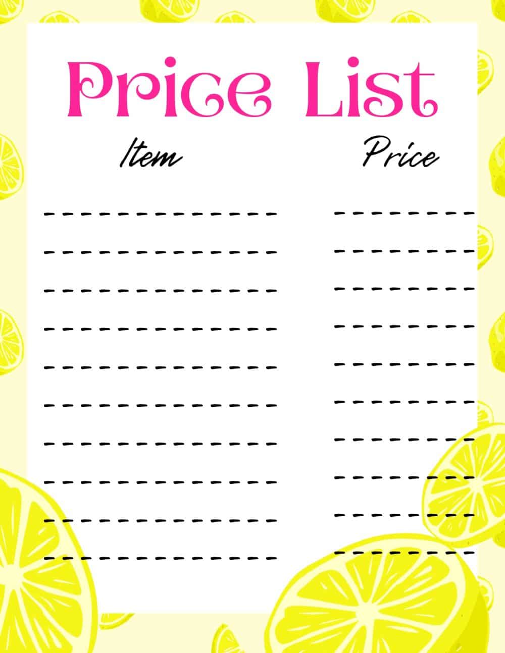 Printable lemonade stand signs Easy Peasy Creative Ideas