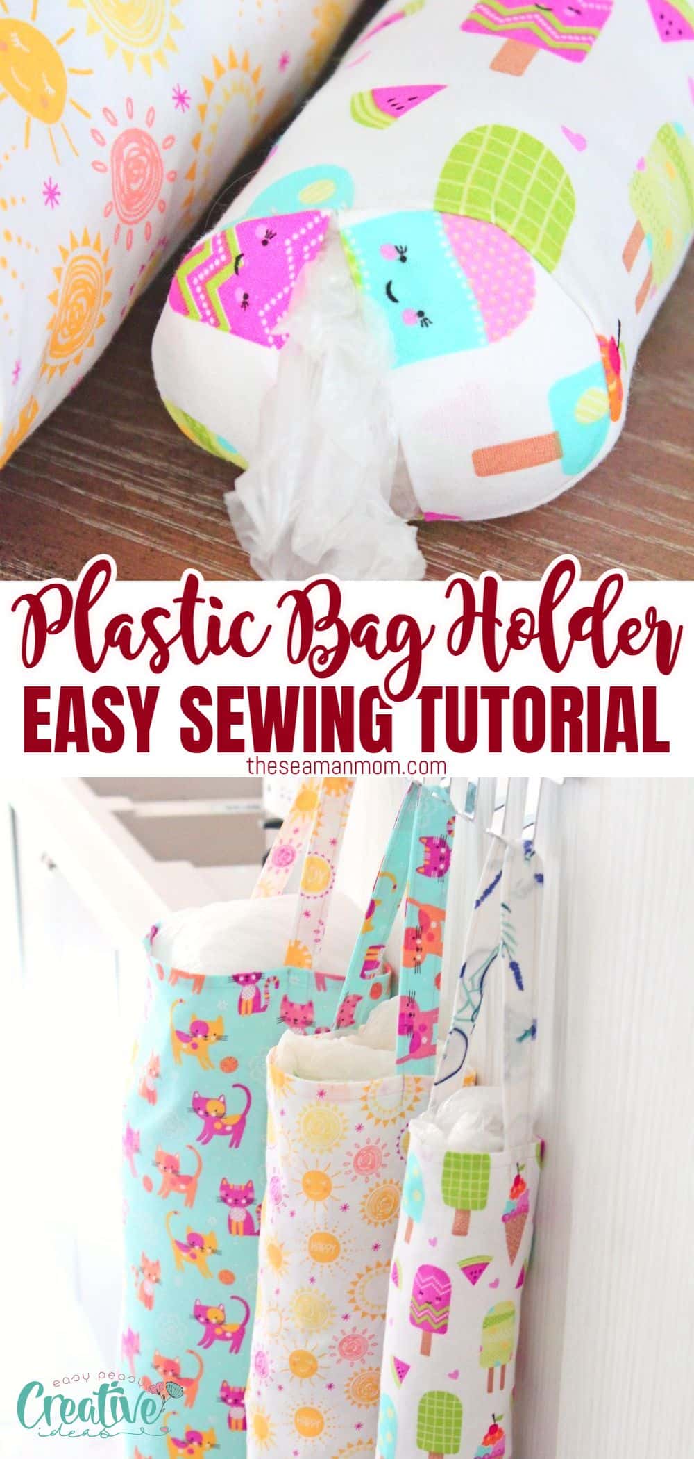 Say goodbye to that pile of plastic bags you’ve been keeping in the back of your pantry and say hello to a stylish and organized plastic bag holder for all of your shopping and grocery bags! Creating your very own plastic bag holder is easier than ever with this easy peasy sewing tutorial. Not only does it provide convenience in terms of storage, but it is also environmentally friendly. Get ready to enjoy the convenience of a personalized plastic bags holder today! via @petroneagu