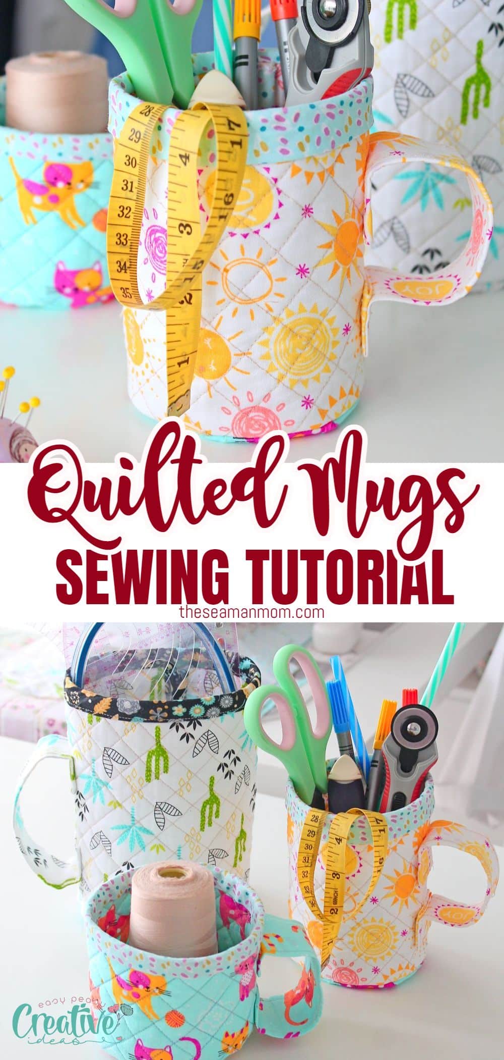 Making your own quilted fabric containers is a great way to store small items in a stylish and practical manner. This type of container uses fabric to create a unique, quilted mug look that is both decorative and functional. With easy-to-follow steps, you can quickly create beautiful quilted storage containers that will add an extra bit of flair to any room.  via @petroneagu