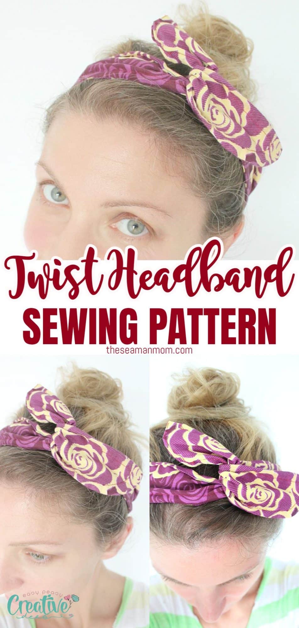 Twist wire headband sewing pattern