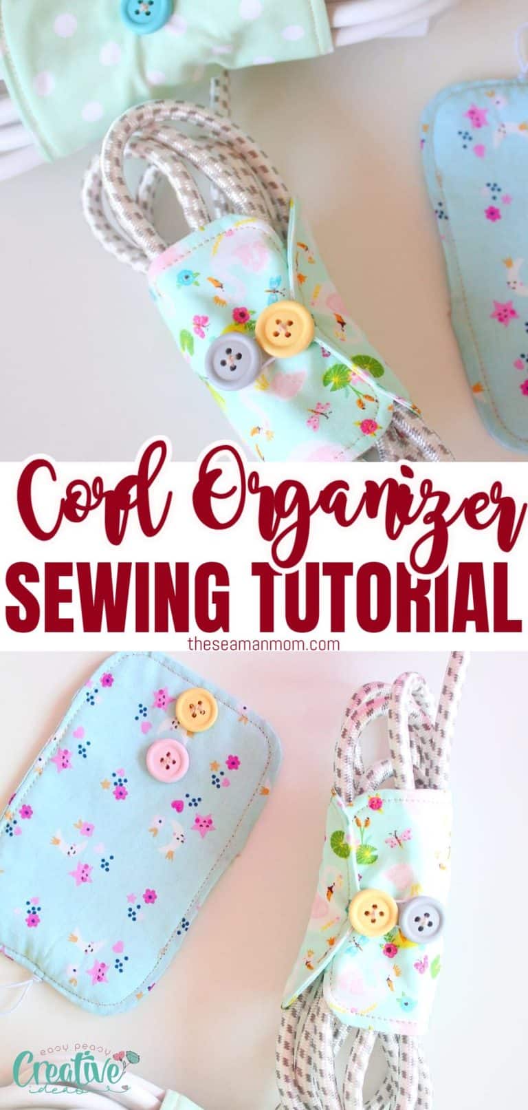 DIY Cord Organizer Sewing Pattern Easy Peasy Creative Ideas