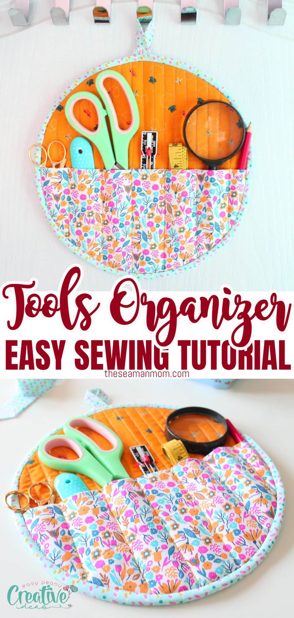 Are you tired of spending precious time rummaging through messy drawers and tangled threads in search of your sewing supplies? Look no further because I have the ultimate solution for you: a beautiful, easy to sew, quilted sewing supplies organizer. via @petroneagu