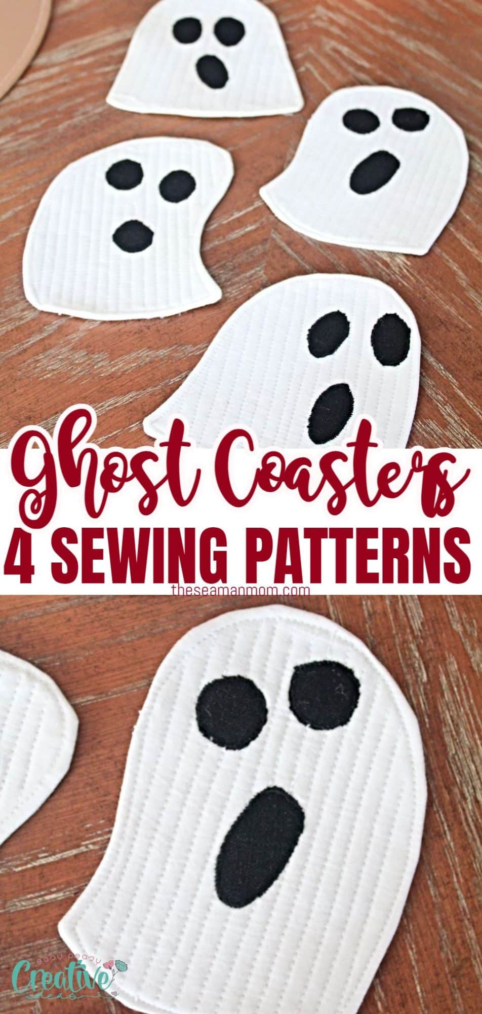 Ghost coasters sewing pattern