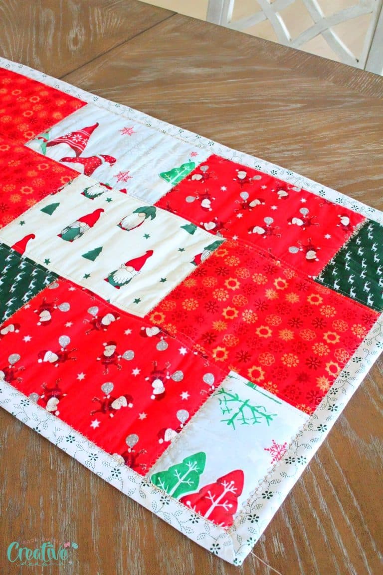 Christmas Bricks Quilted Table Runner - Easy Peasy Creative Ideas