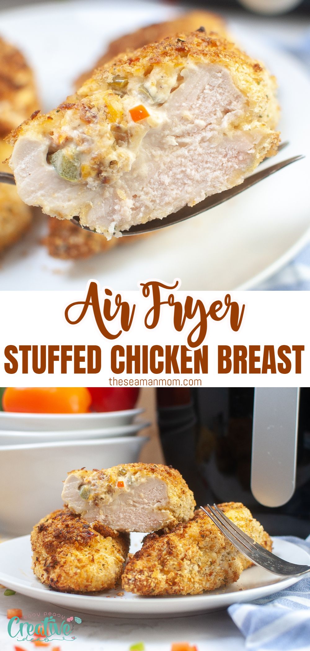 Air Fryer Stuffed Chicken Breast - Easy Peasy Creative Ideas