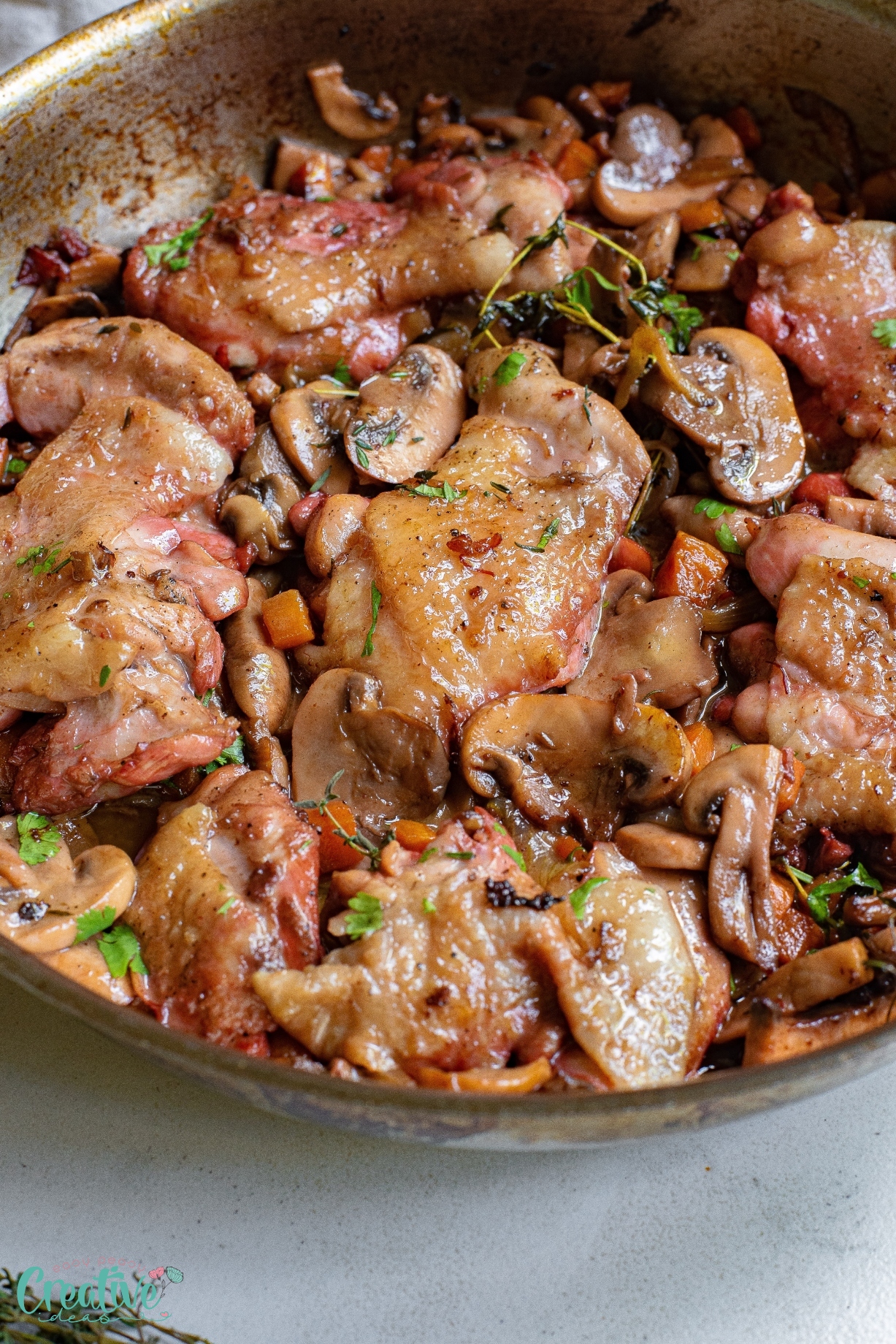 20 Minute Bone-in Skillet Chicken Thighs - Easy Peasy Creative Ideas