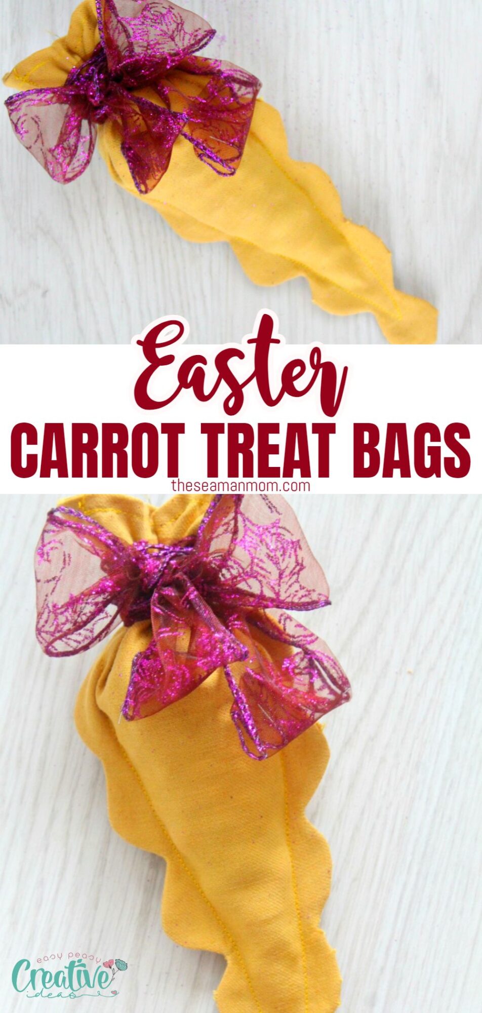 Easter carrot treat bags sewing tutorial