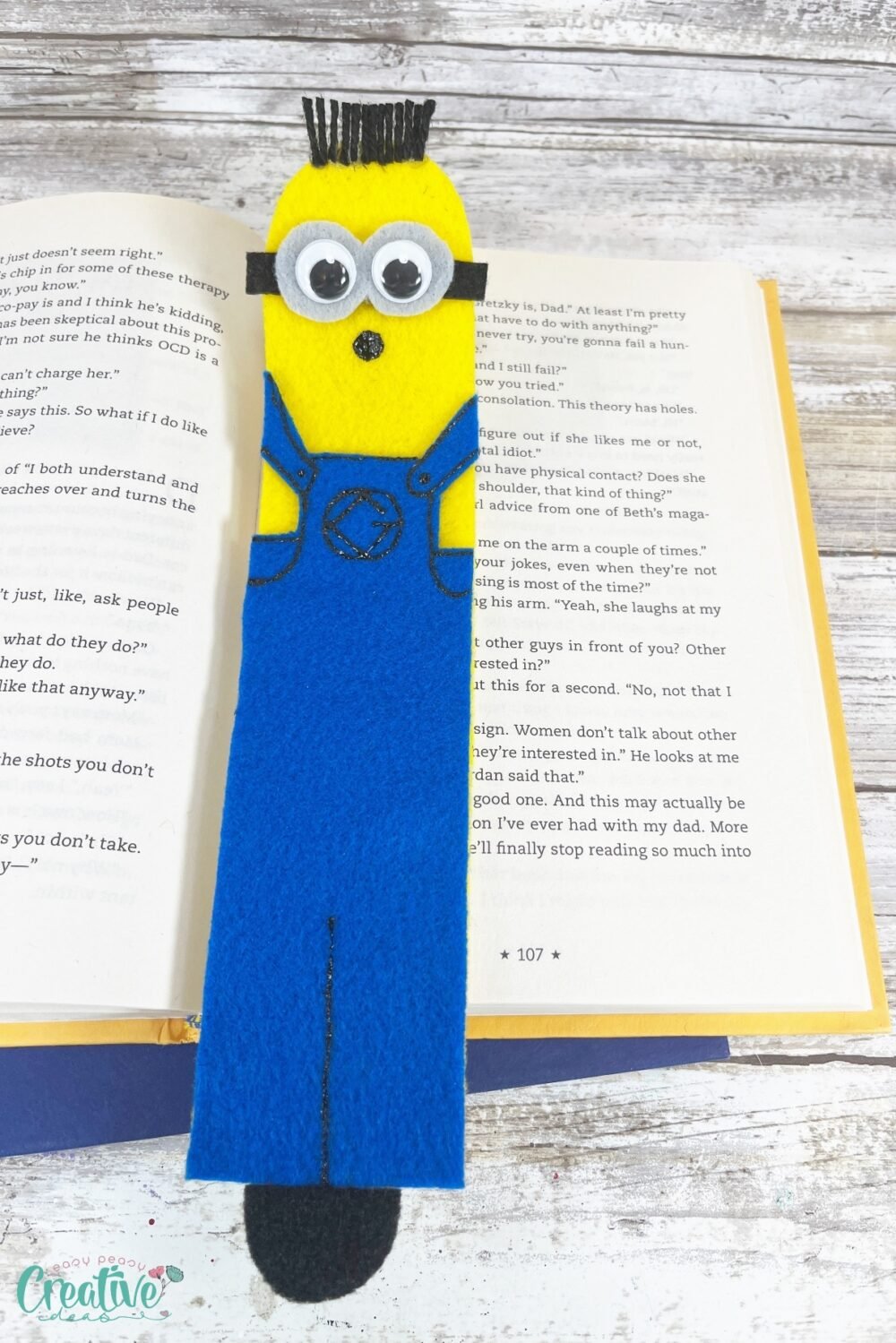 Add a touch of fun to your books with a cute minion bookmark. A must-have for any book lover!