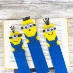 Cute minion bookmark ideas crafted from soft felt, adding a playful twist to your bookshelf.