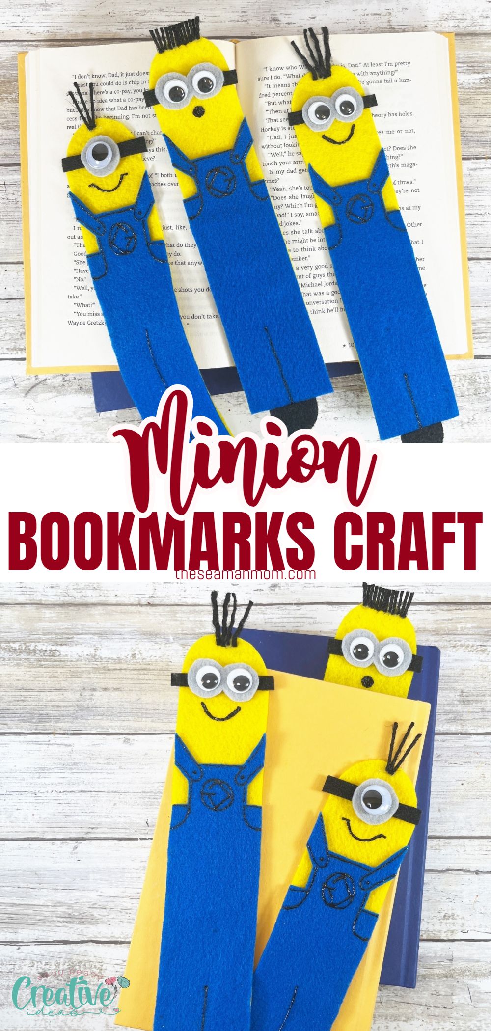 Smile-causing Minion Bookmarks Craft - Easy Peasy Creative Ideas