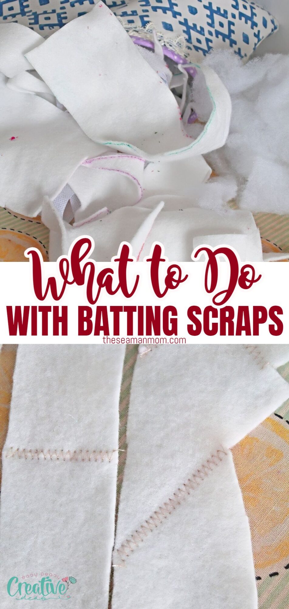 Transform batting scraps into beautiful creations! Here's what to do with batting scraps!