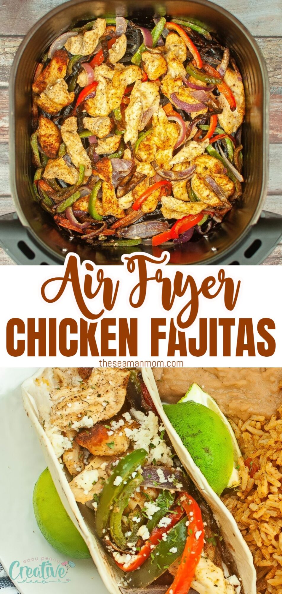 Delicious and easy air fryer chicken fajitas - the superhero of weeknight dinners! Bursting with flavor and perfect for a quick meal.