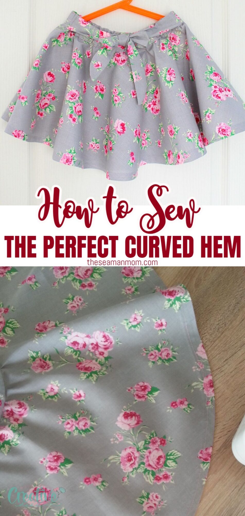 Master the art of sewing curves with ease with this step-by-step guide for sewing a flawless curved hem.