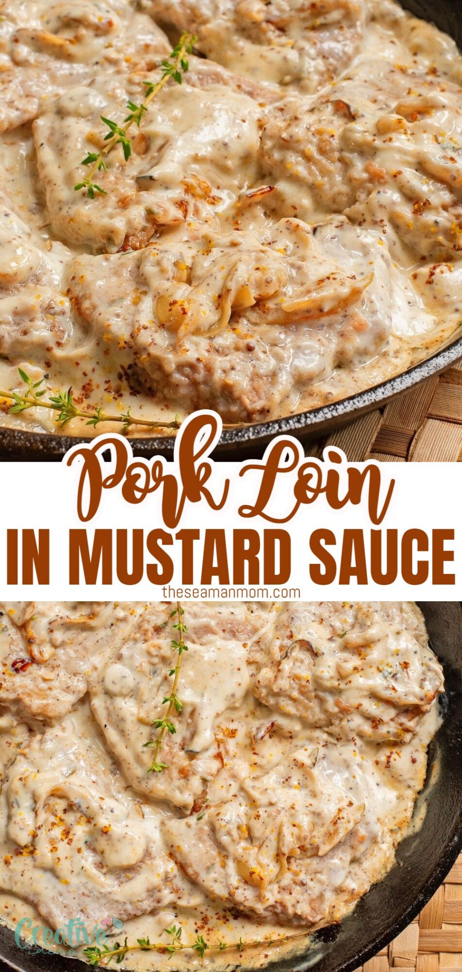 A succulent pork loin in creamy mustard sauce, a tantalizing dish that will leave you craving for more!
