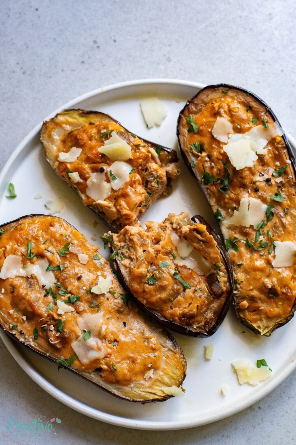 Easy Cheesy Stuffed Eggplant Vegetarian Recipe Easy Peasy Creative Ideas   Stuffed Eggplant Vegetarian 1025x1536 