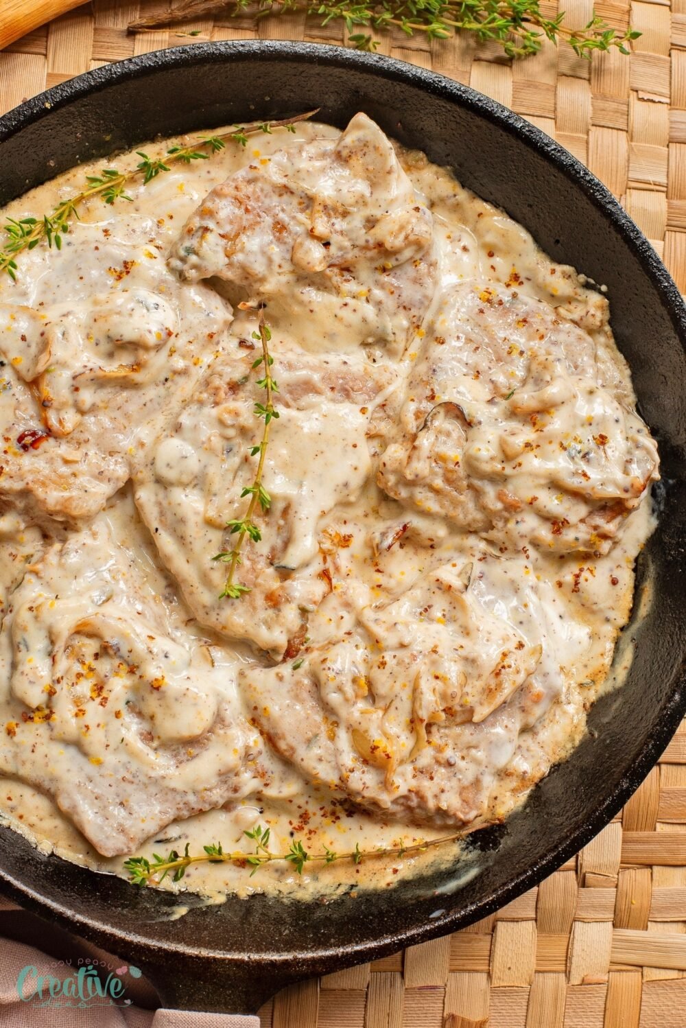 Savor a tasty pork in creamy mustard sauce that'll leave you wanting more. 