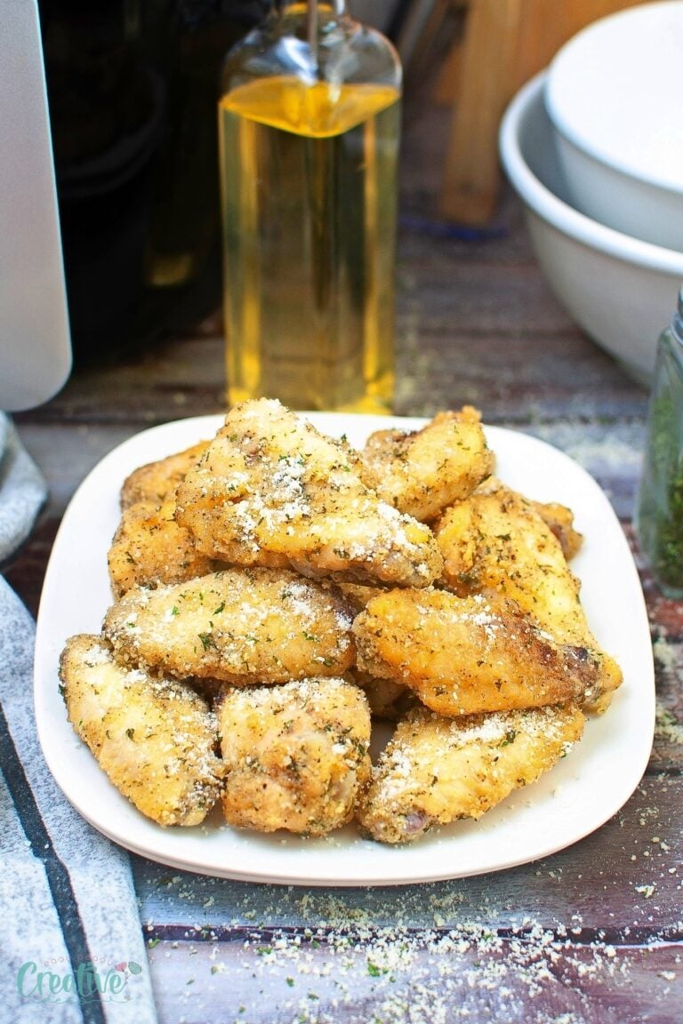 Air Fryer Garlic Parmesan Wings - Easy Peasy Creative Ideas