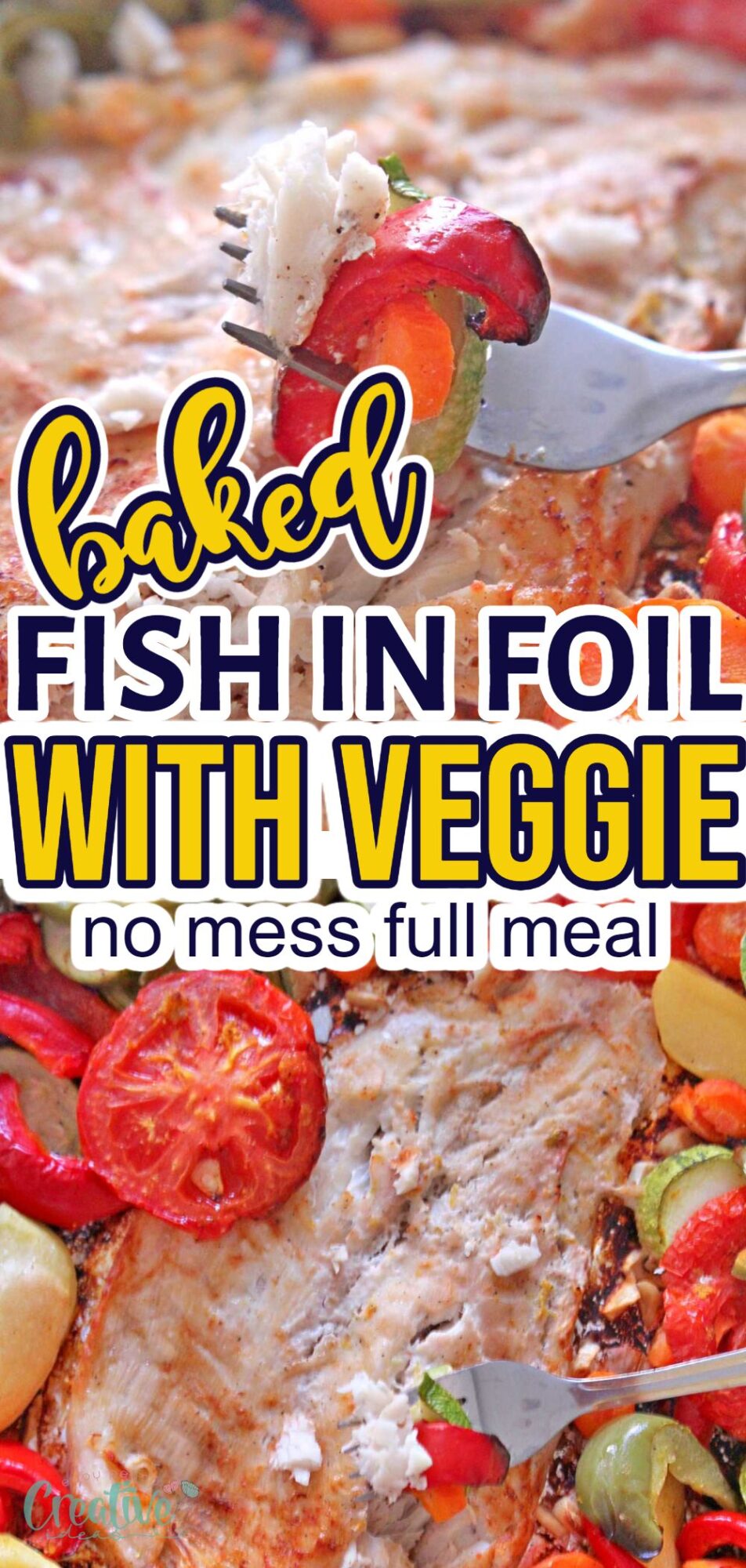 Delicious and healthy baked fish in foil! Bursting with flavors and colorful veggies, this simple yet fancy meal is ready in just 30 minutes. No cleanup needed, it's like a restaurant-quality dish!