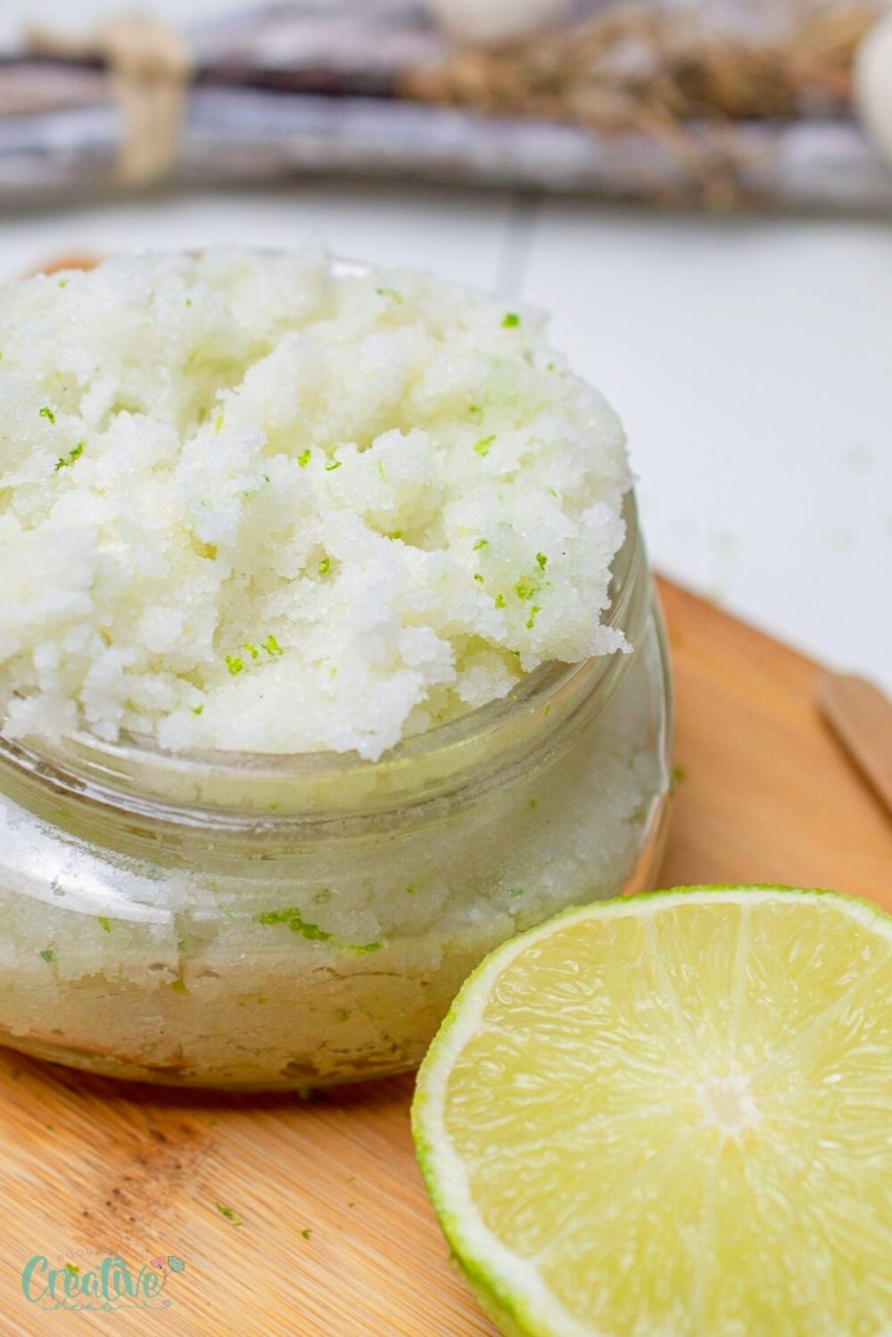 Get glowing, smooth skin with this homemade coconut lime body scrub recipe. Exfoliate with lime and sugar, hydrate with coconut oil!