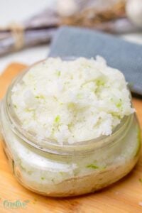 Get glowing skin with this coconut lime sugar scrub recipe. Exfoliate with lime and sugar and moisturize with coconut oil.