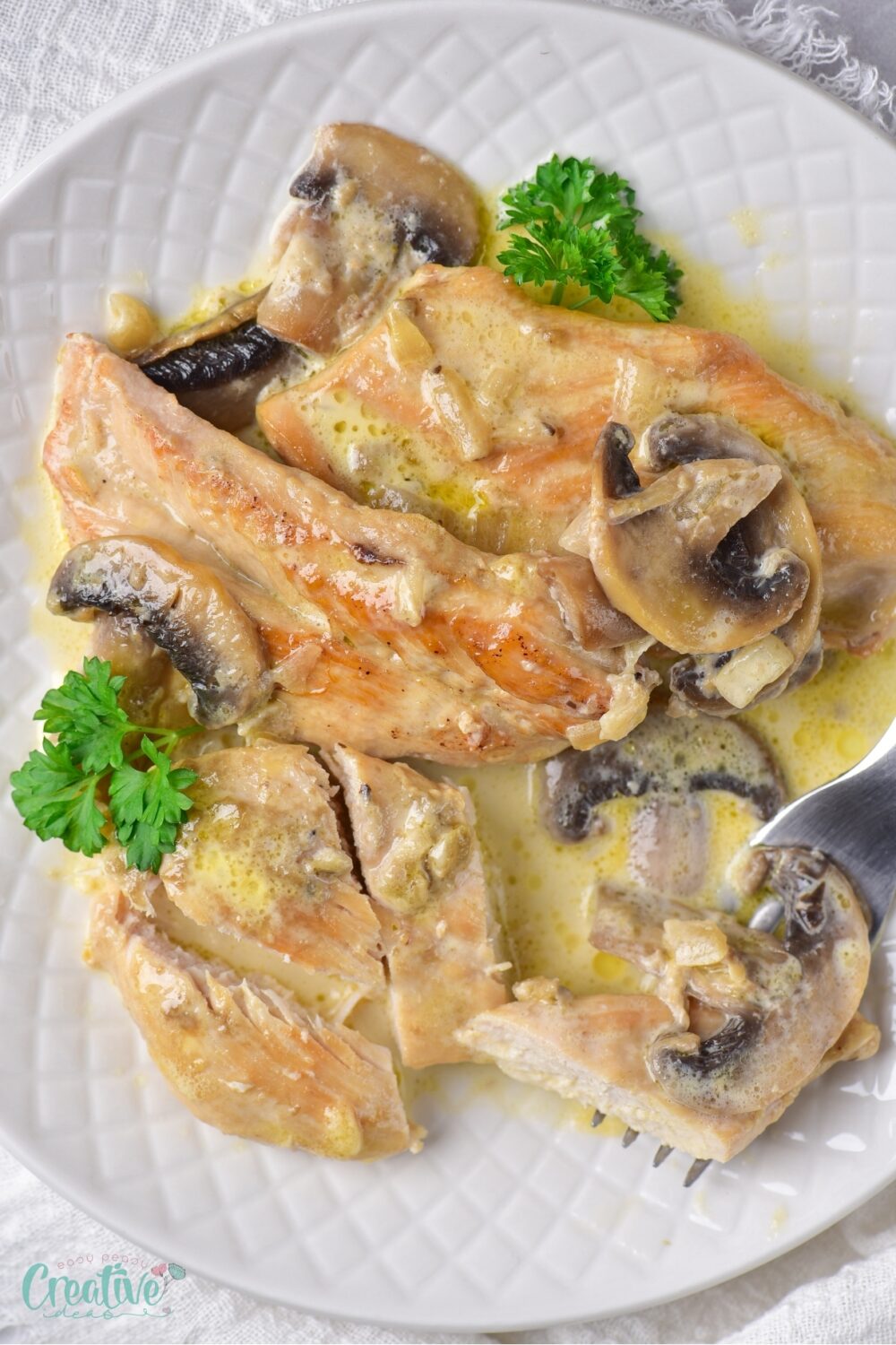 What makes this creamy chicken and mushroom dish even more versatile is the fact that you can customize it to your liking with different herbs, spices, and even vegetables.