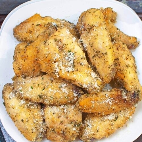 Air Fryer Garlic Parmesan Wings - Easy Peasy Creative Ideas