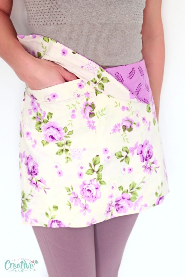 10 min DIY apron: Watch as I transform a pillowcase into a charming half apron!