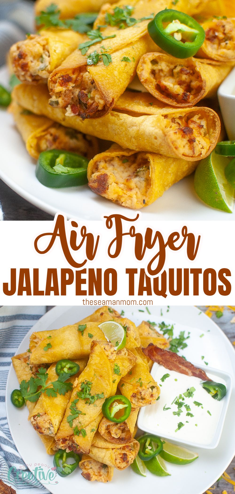 Jalapeno cream cheese taquitos in air fryer - Easy Peasy Creative Ideas