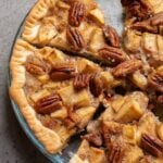 Apple Pecan Pie with Bourbon is one of my all-time favorite desserts because it perfectly balances sweetness with a subtle hint of alcohol.