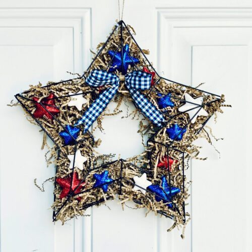 Star Shaped DIY Patriotic Wreath - Easy Peasy Creative Ideas