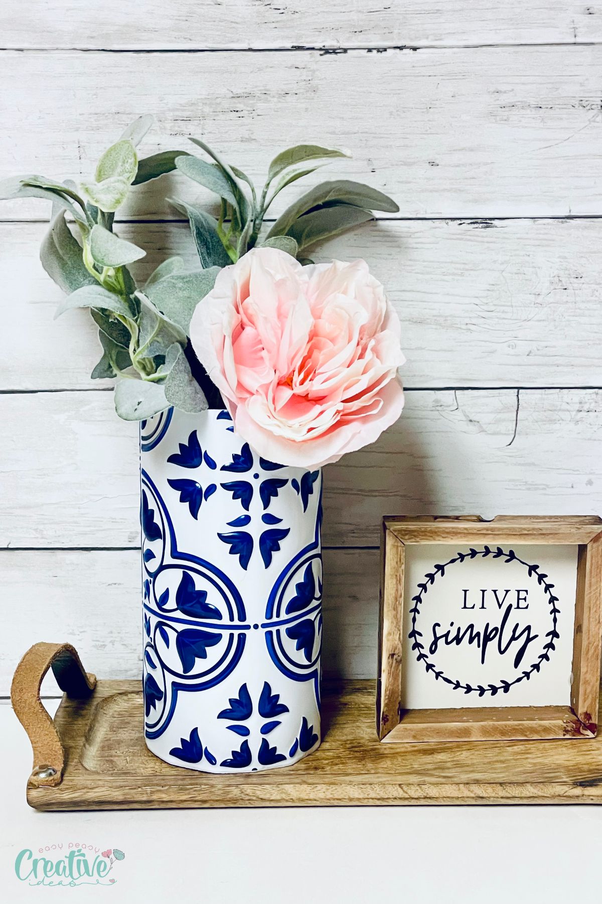 DIY tile vase farmhouse decor