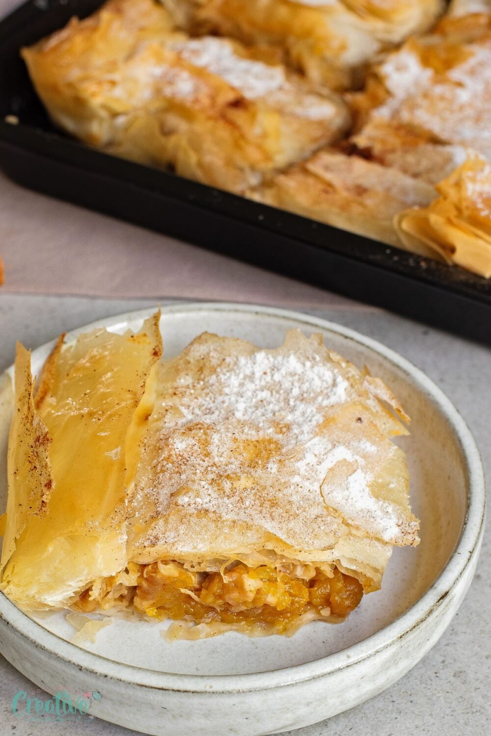 Impress your guests with the perfect fall dessert with this easy filo pumpkin pie, featuring a crisp filo pastry and rich, spiced pumpkin filling.