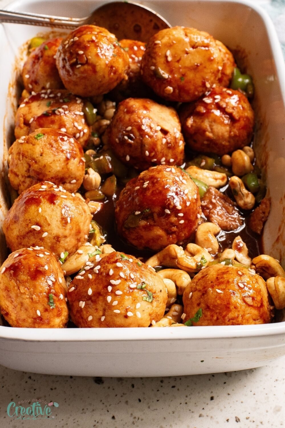 Enjoy the delectable taste of baked Asian chicken meatballs! Simple yet savory, they're an ideal addition to your favorite home-cooked meals!