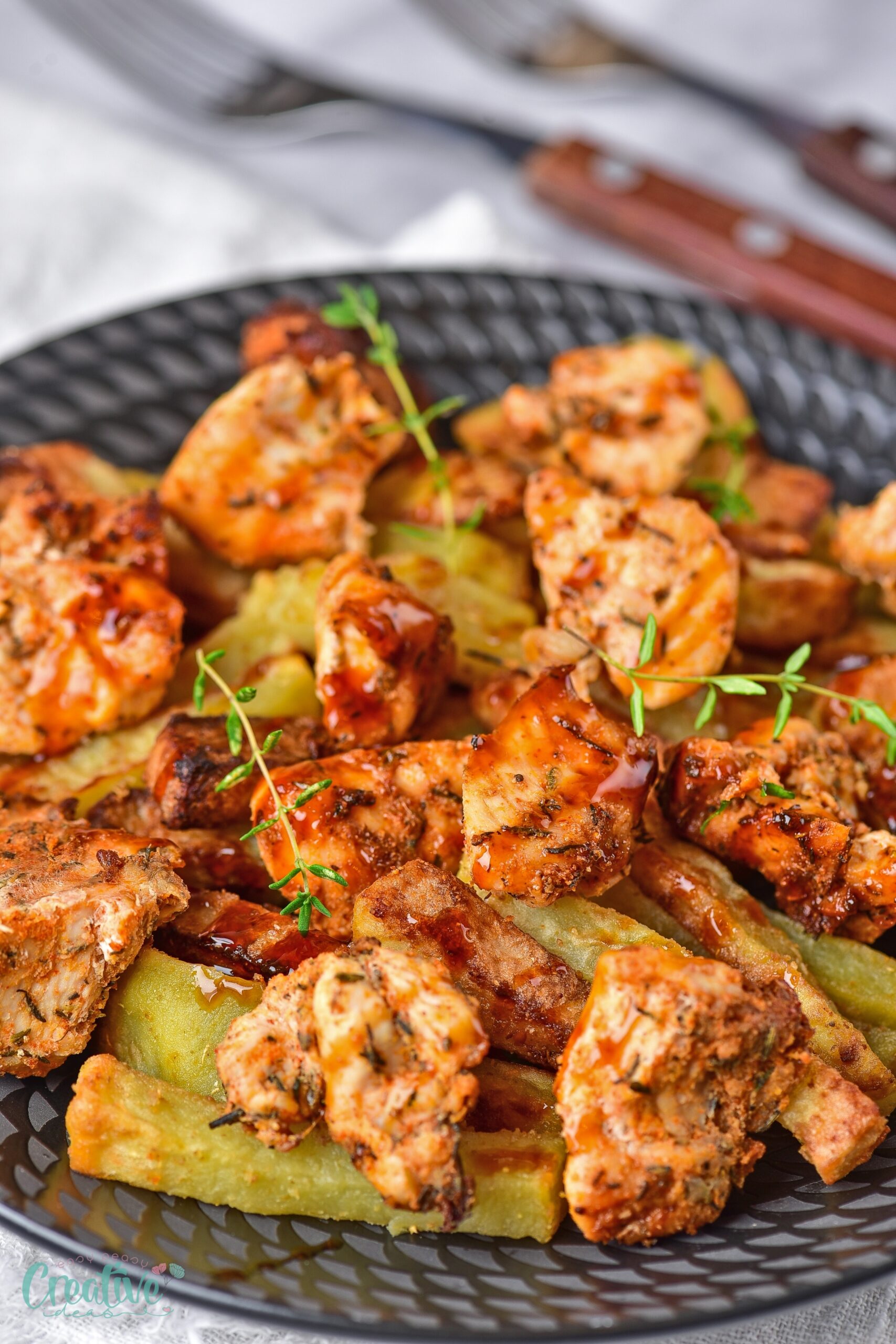 Chicken potato dinner in the air fryer