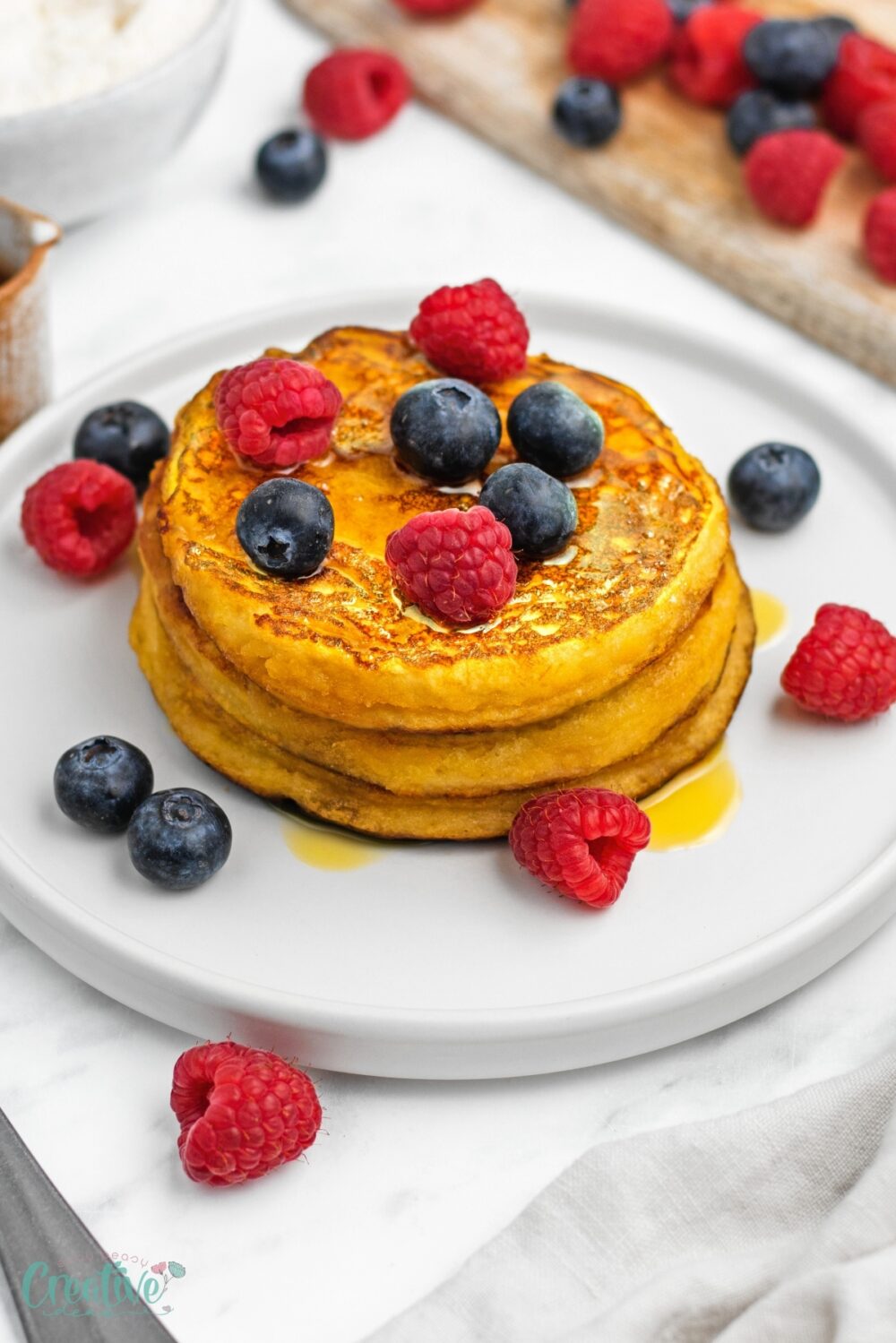 Packed with fiber and flavor, these gluten free coconut pancakes are a perfect breakfast for your gluten free diet!